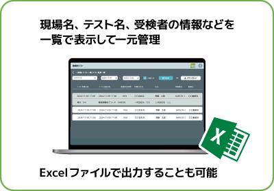 特長③受検データは一元管理